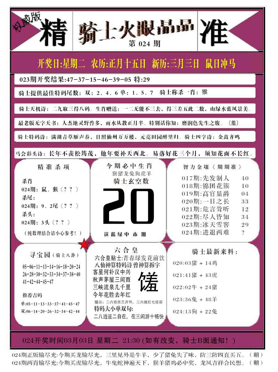 024期骑士火眼晶晶b[图]