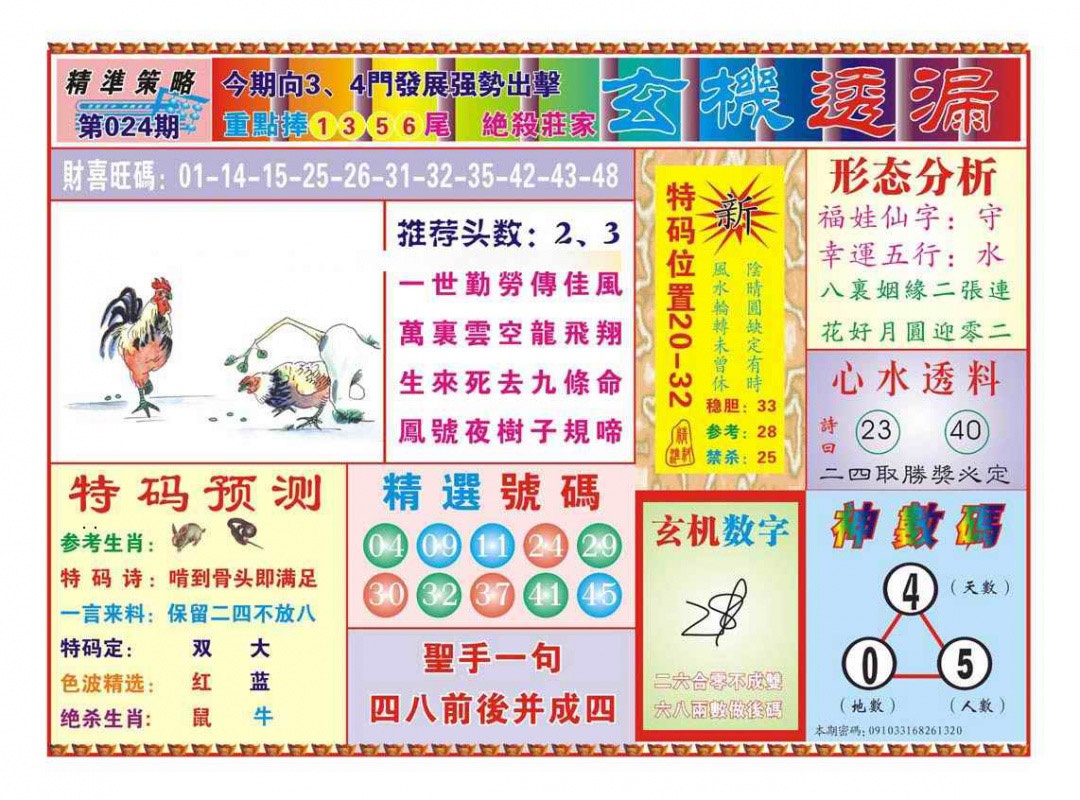 024期玄机透漏（新图）[图]