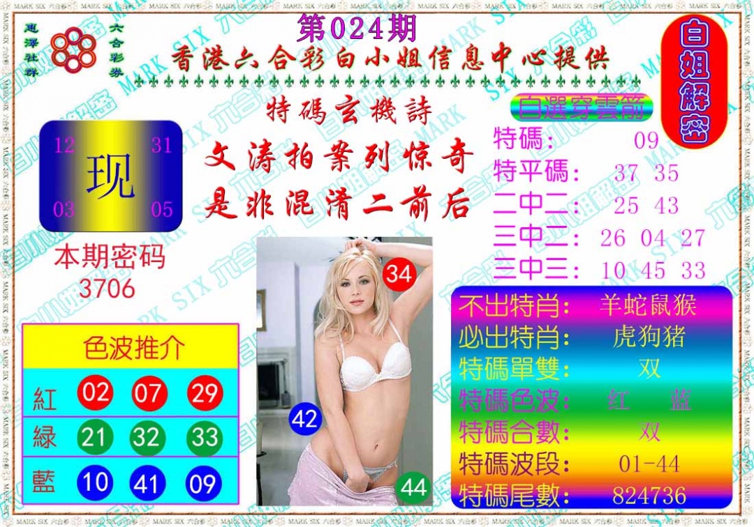 024期白姐解密[图]