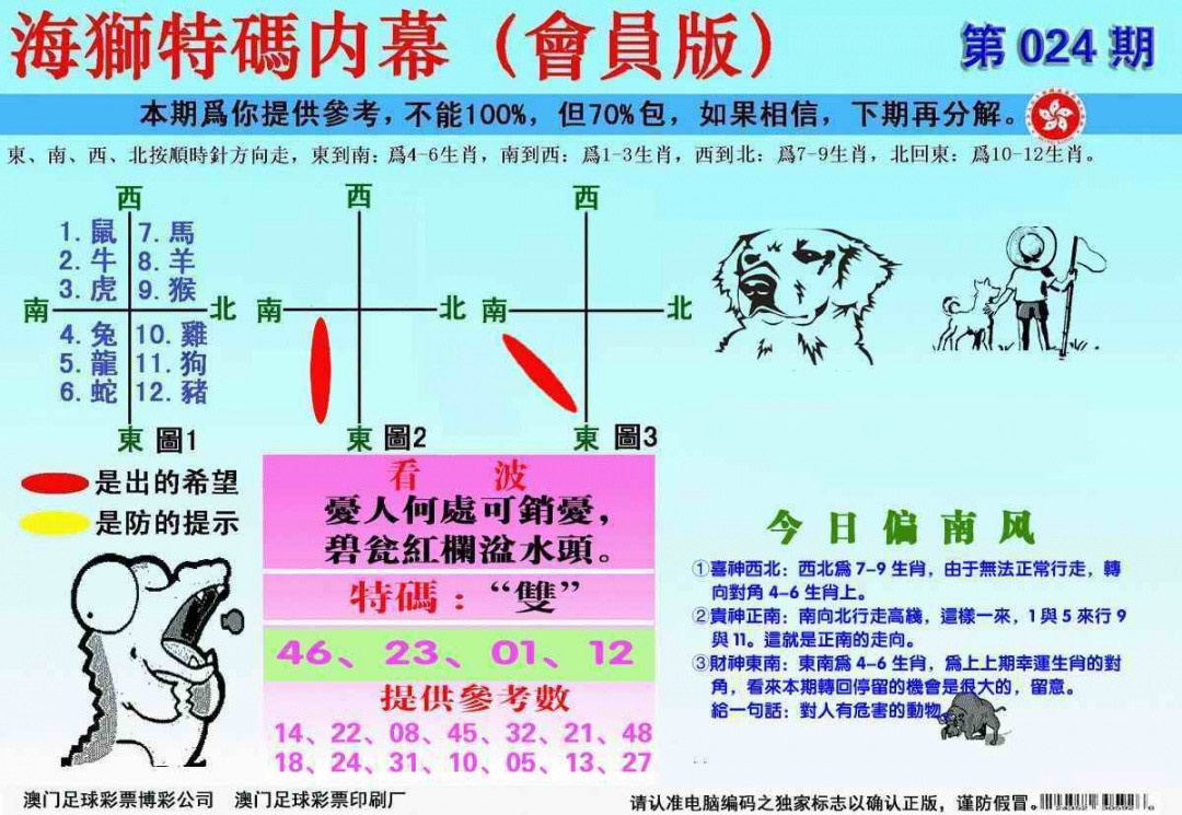 024期另版海狮特码内幕报[图]