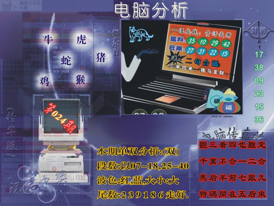 024期正版电脑分析贴士[图]