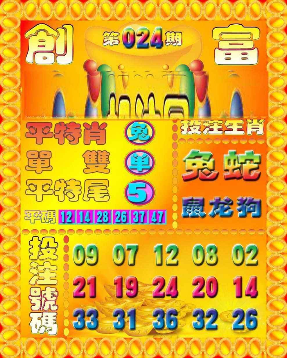 024期创富投注图[图]